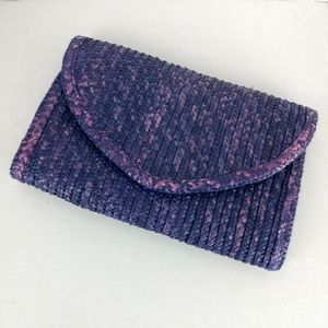 Purple Wicker Style Clutch